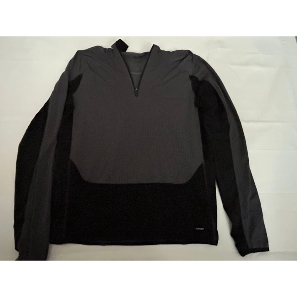 Men's Champion Power Core Duo Dry Hooded Pullover Sz Medium Black Gray